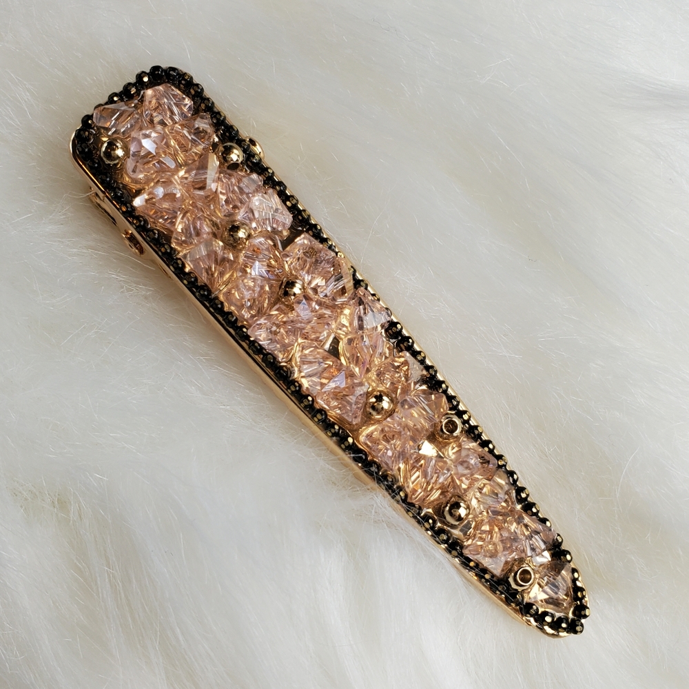 Elegant Stone & Beads Hair Clip